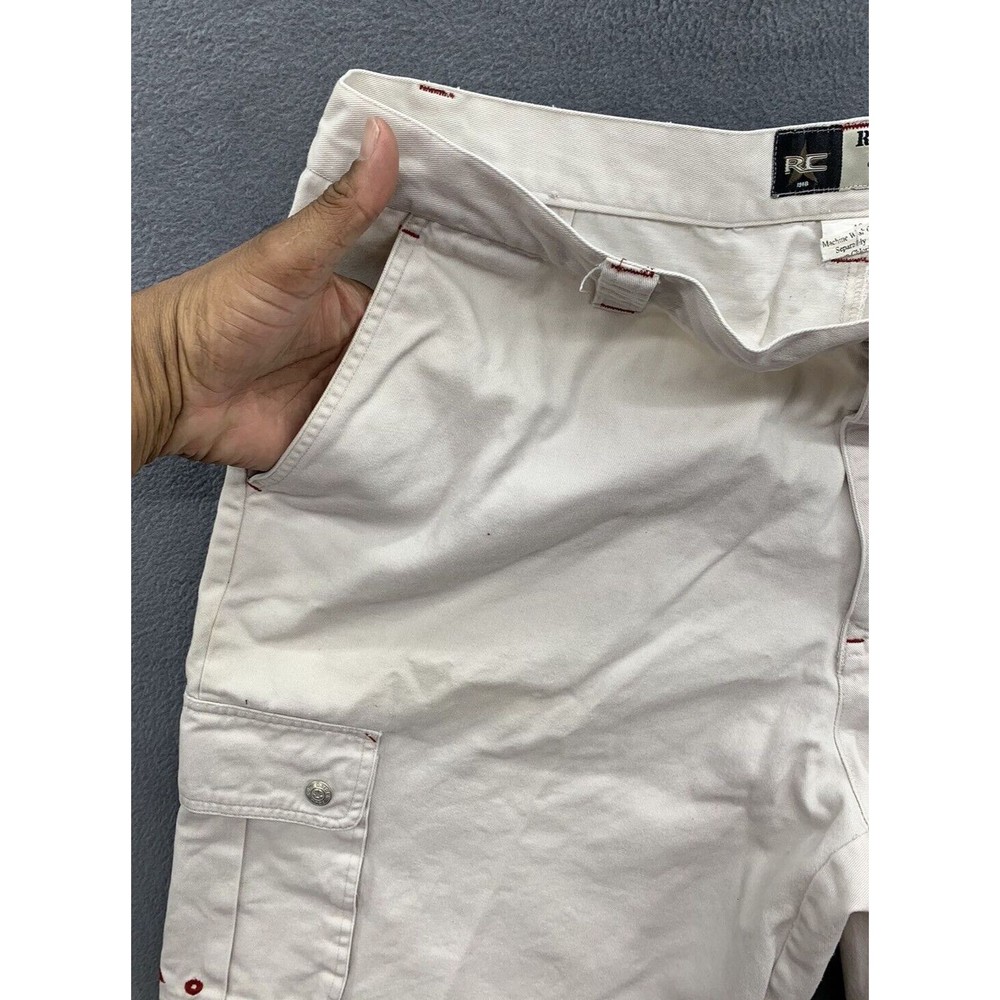 Raider Jeans Company Shorts Mens Size 40X11 Beige RC Cargo Pockets 100% Cotton - Picture 13 of 16